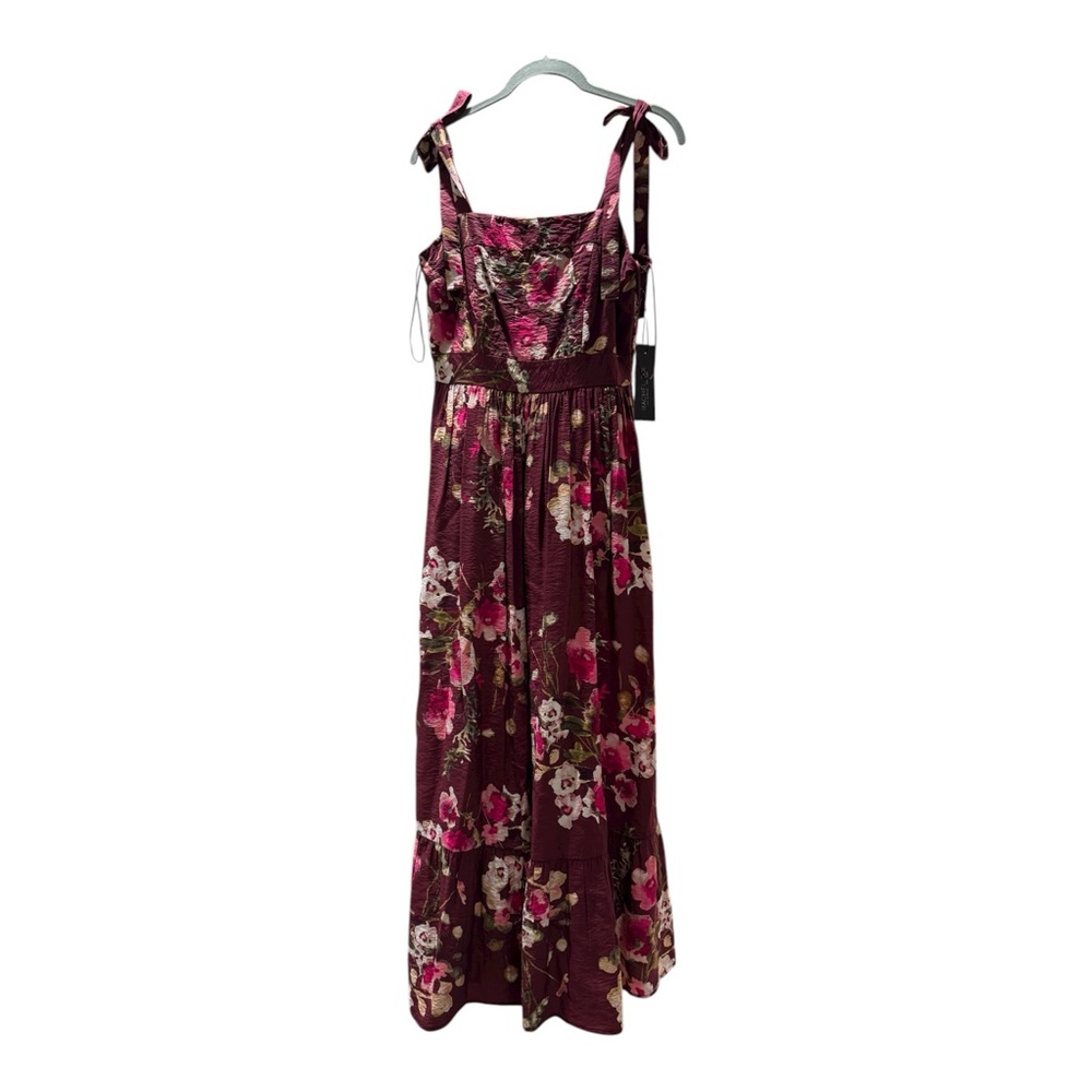 Rachel Zoe Burgundy Floral Maxi Dress